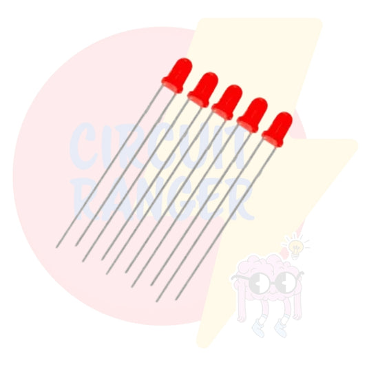 3mm Red Led -Pack of 5