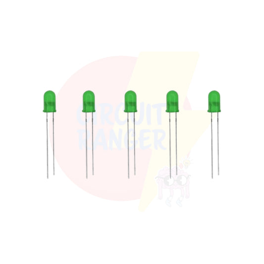 3mm Green Led - Pack of 5