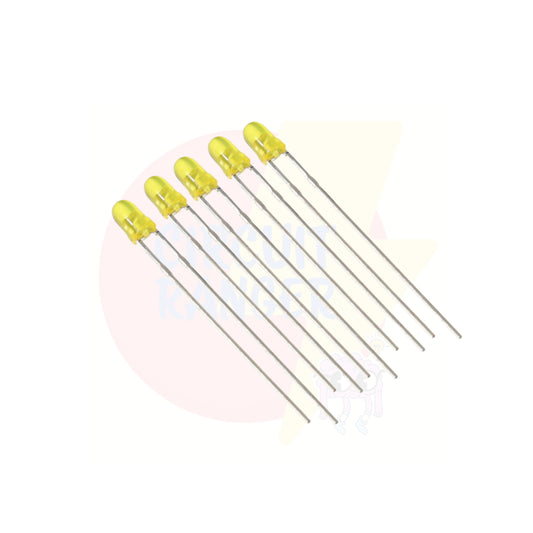 3mm Yellow Led - Pack of 5