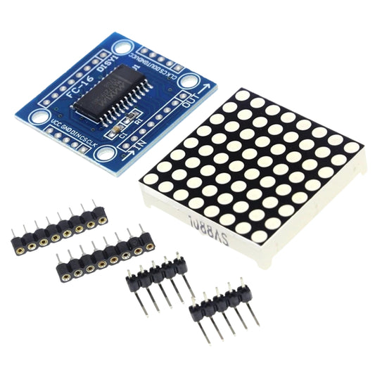 MAX7219 8×8 Dot Matrix LED Display Module – SMD Driver IC, Arduino Compatible SPI Controlled, Cascadable Matrix Panel Display for DIY Electronics, Raspberry Pi & Microcontrollers