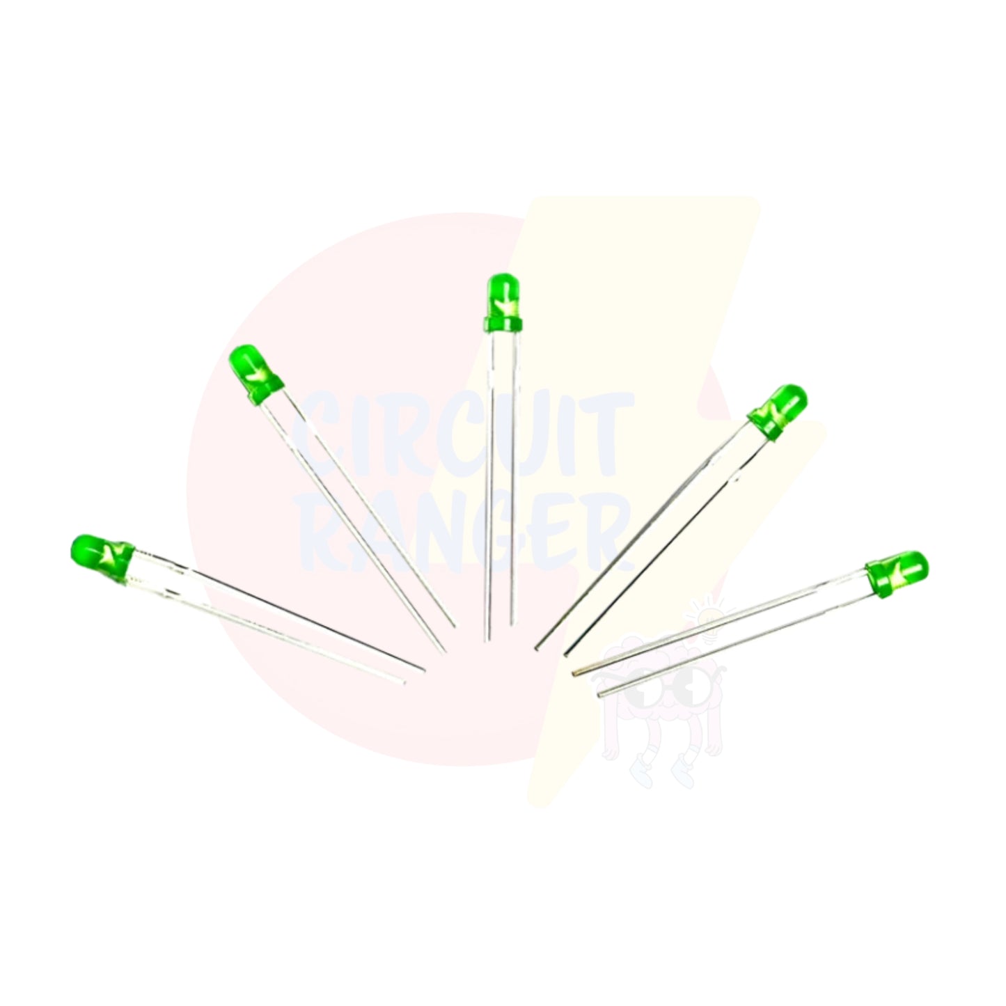 3mm Green Led - Pack of 5