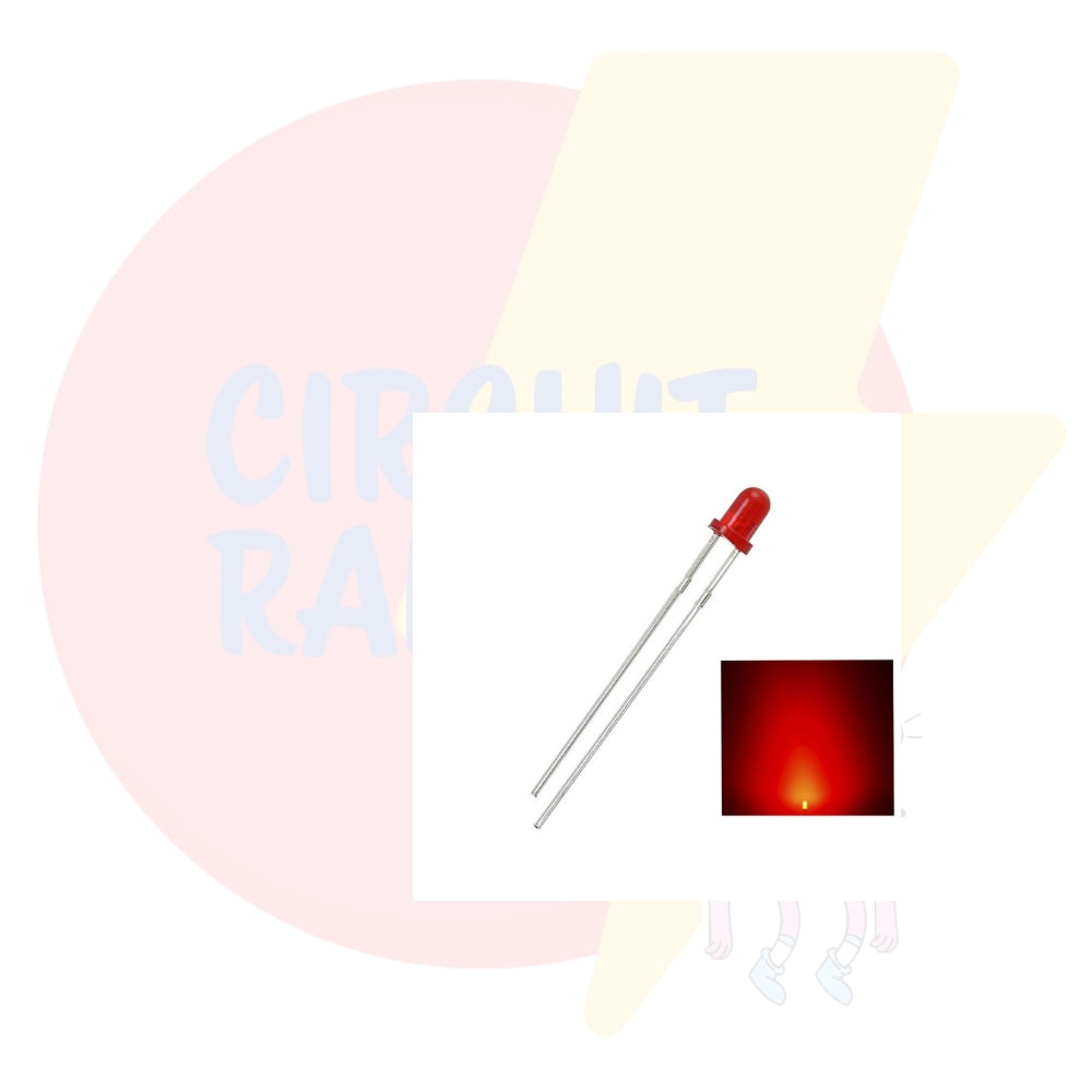 3mm Red Led -Pack of 5