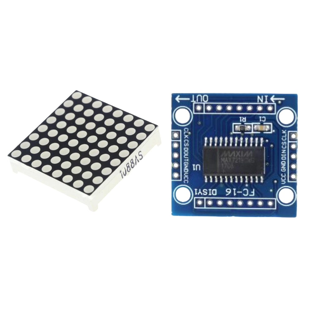 MAX7219 8×8 Dot Matrix LED Display Module – SMD Driver IC, Arduino Compatible SPI Controlled, Cascadable Matrix Panel Display for DIY Electronics, Raspberry Pi & Microcontrollers