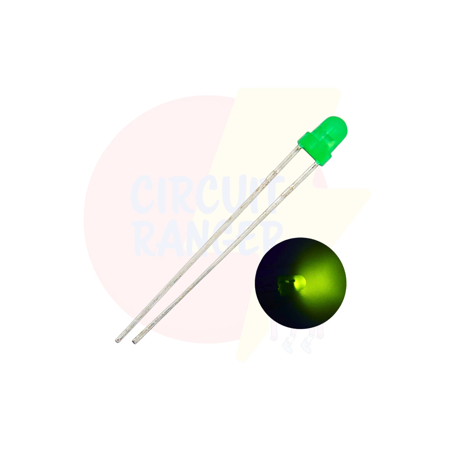 3mm Green Led - Pack of 5
