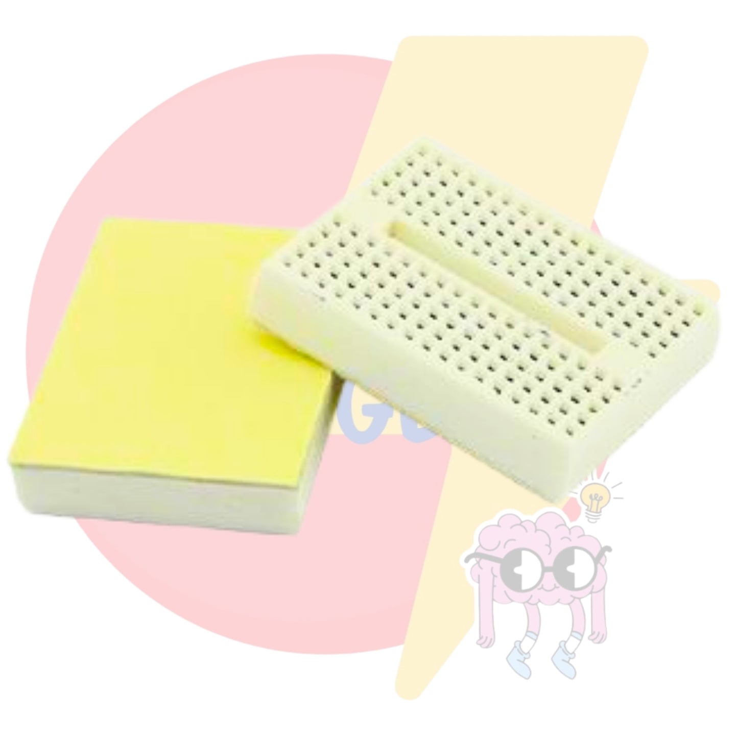 Circuit Ranger 170 Point Mini Solderless Breadboard – Reusable Prototype Mini Bread Board with Adhesive Back for Arduino, ESP32, Raspberry Pi, STEM DIY Electronics Projects - Pack of 2