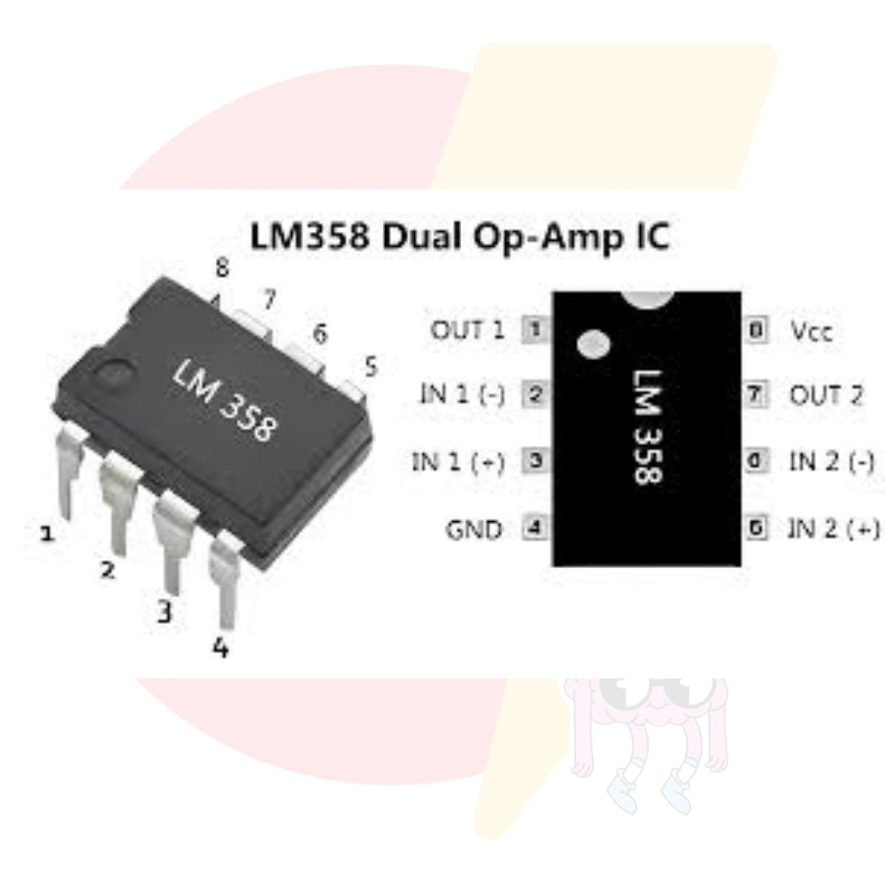 LM358 Dual-Op amp 8 Pin DIP
