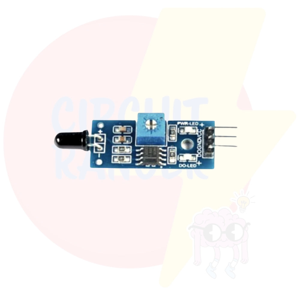 IR Flame / Fire Detection Sensor Module – Infrared Flame Sensor for Arduino & Fire Alarm Projects