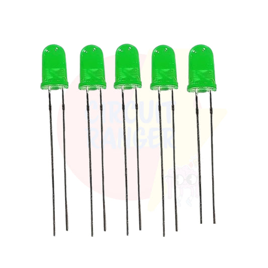 5mm Green Led - Pack of 5