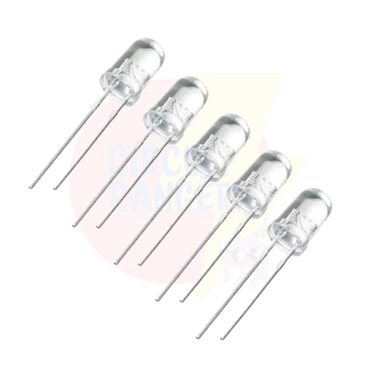 5mm White Led - Pack of 5