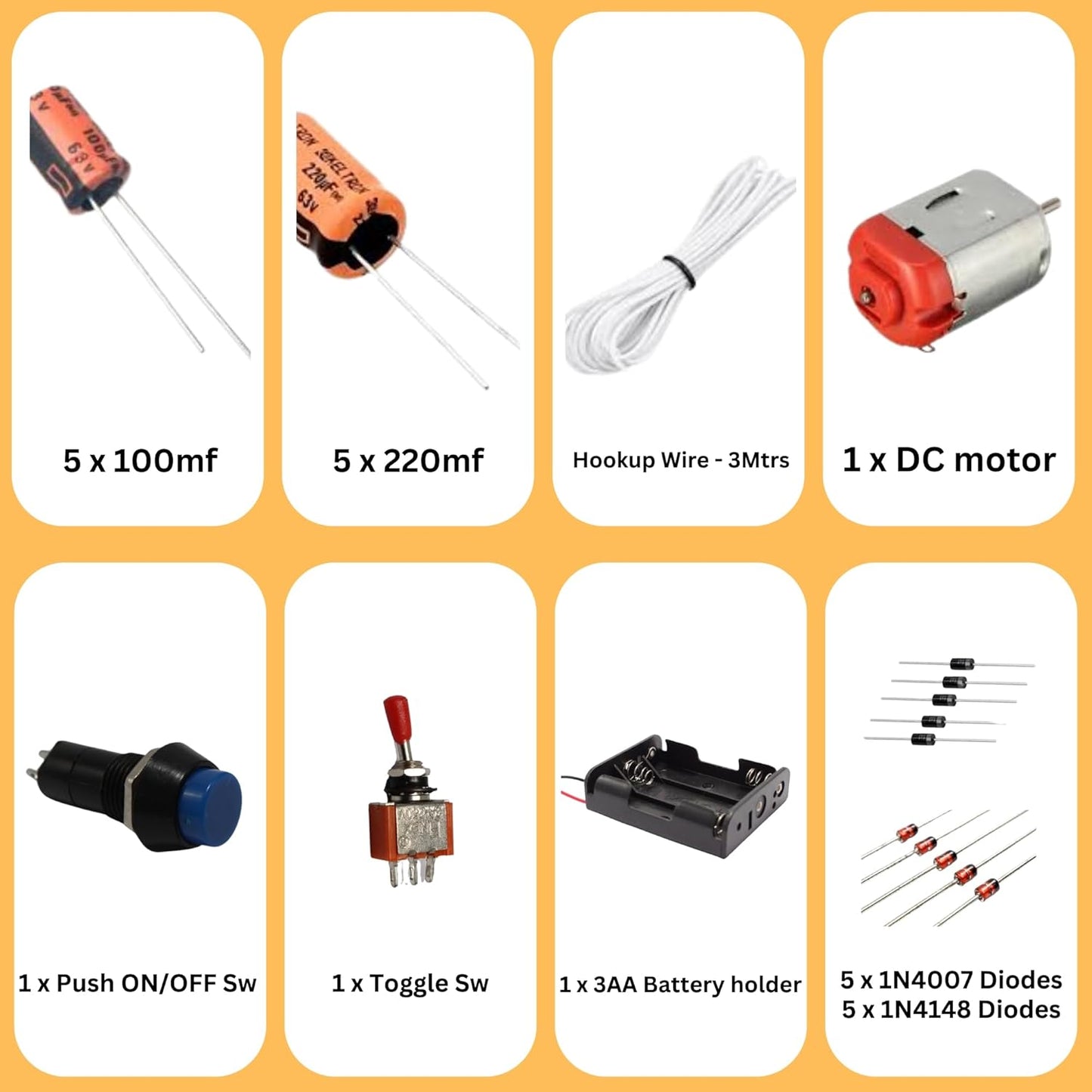 Electronic components kit - Breadboard with 350+ components electronics kit
