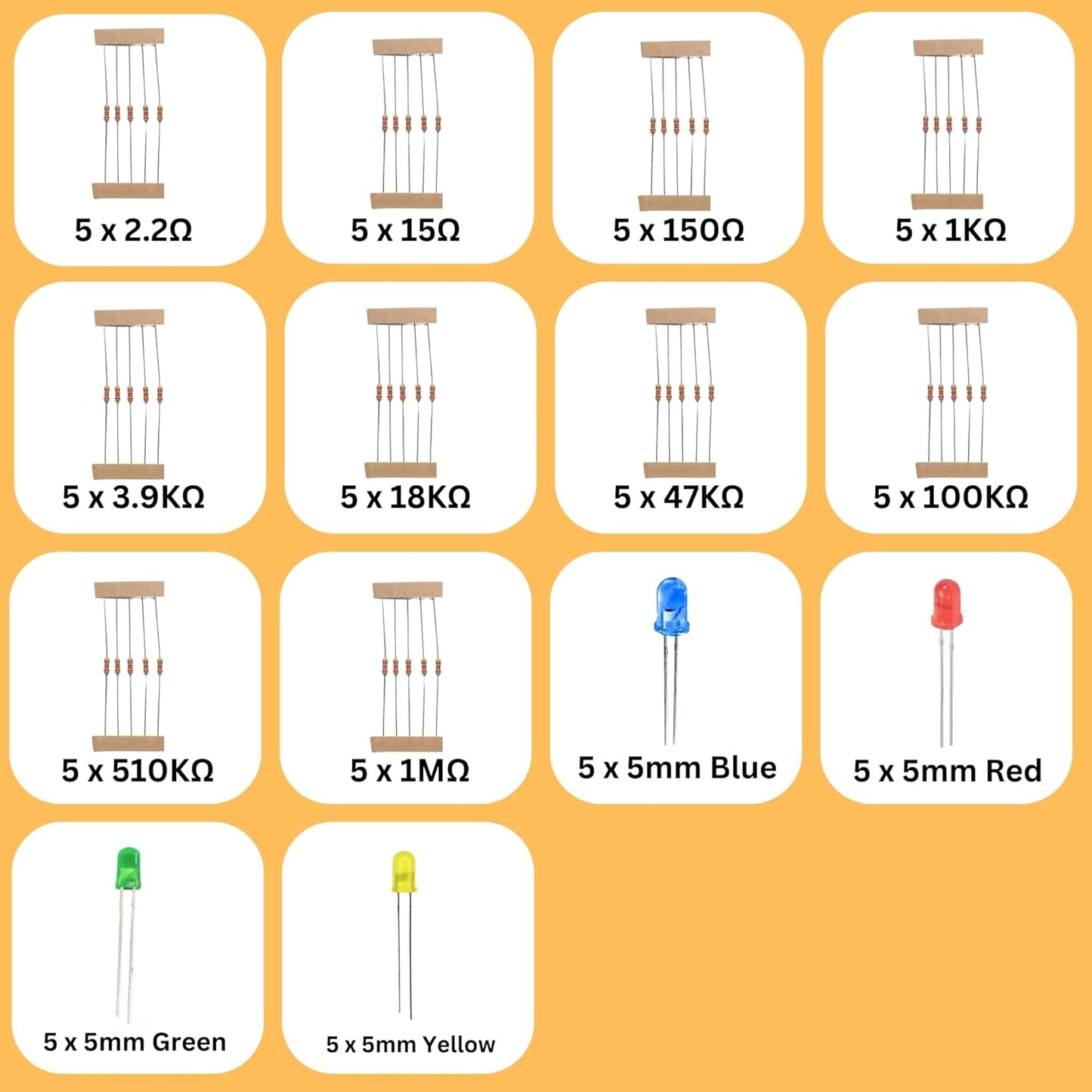 100+ Components Beginner Kit With UNO R3 Board With Breadboard