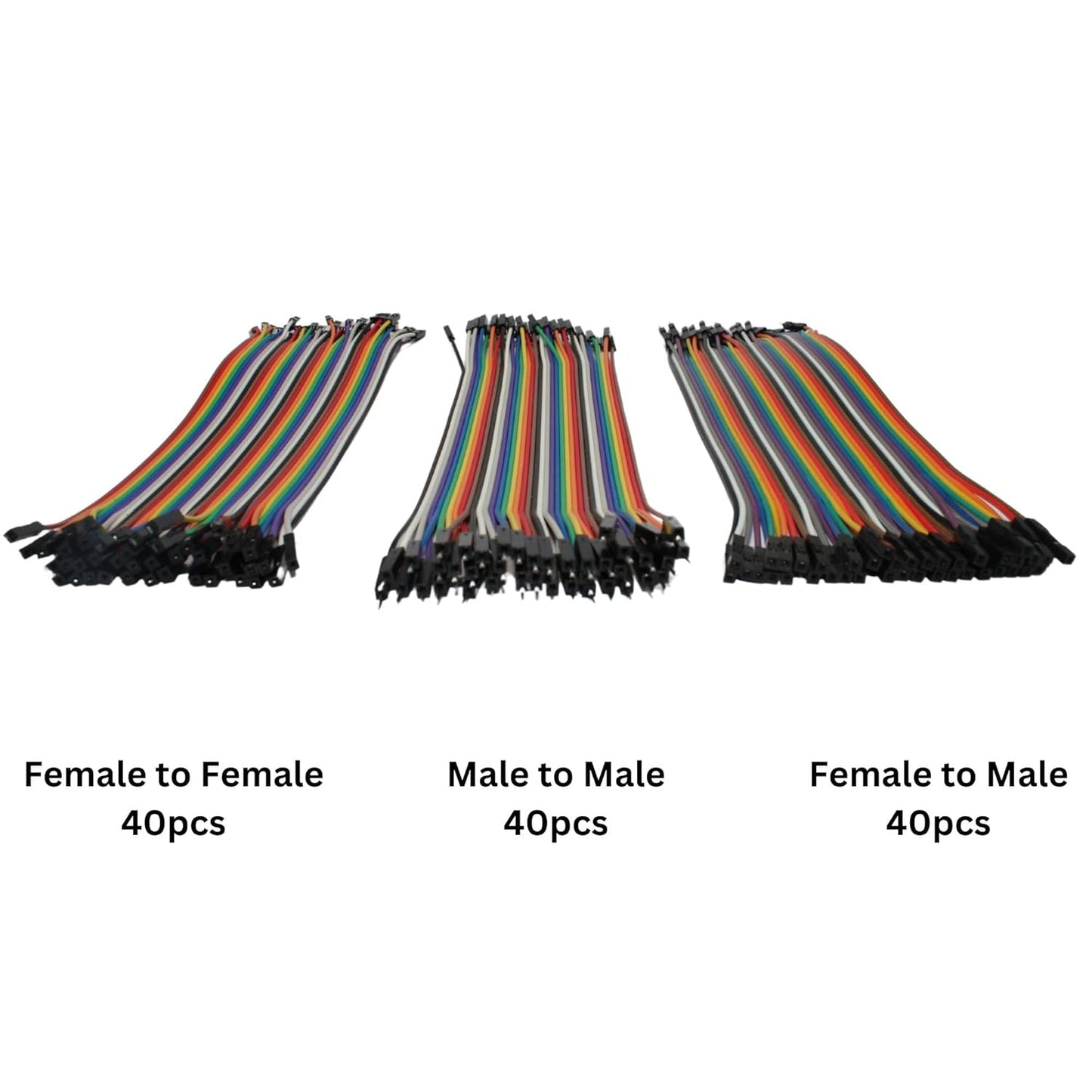 Solderless Breadboard with Jumper Wires Kit – F-F, M-F, M-M (Prototyping Pack)