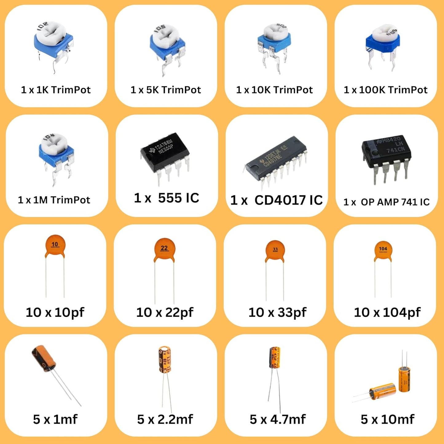 Electronic components kit - Breadboard with 350+ components electronics kit