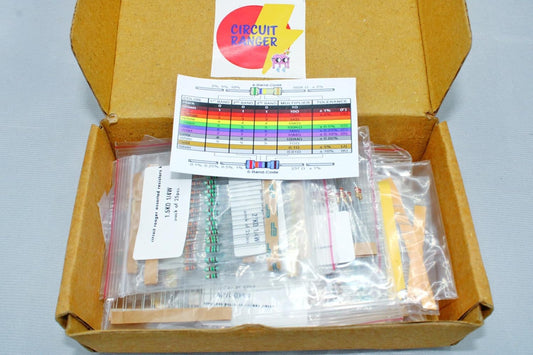 Assorted Resistor Kit - 1000 Pieces, 40 Values, 1/4 Watt