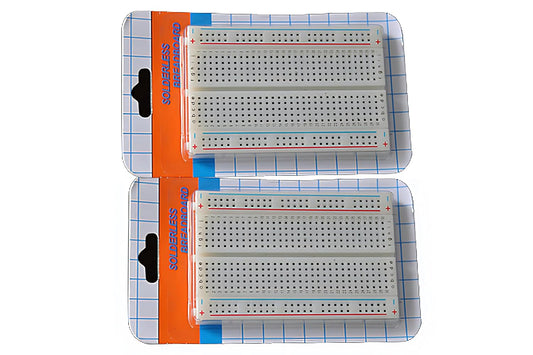 400 Point Mini Breadboard for Electronics Prototyping - Pack of 2