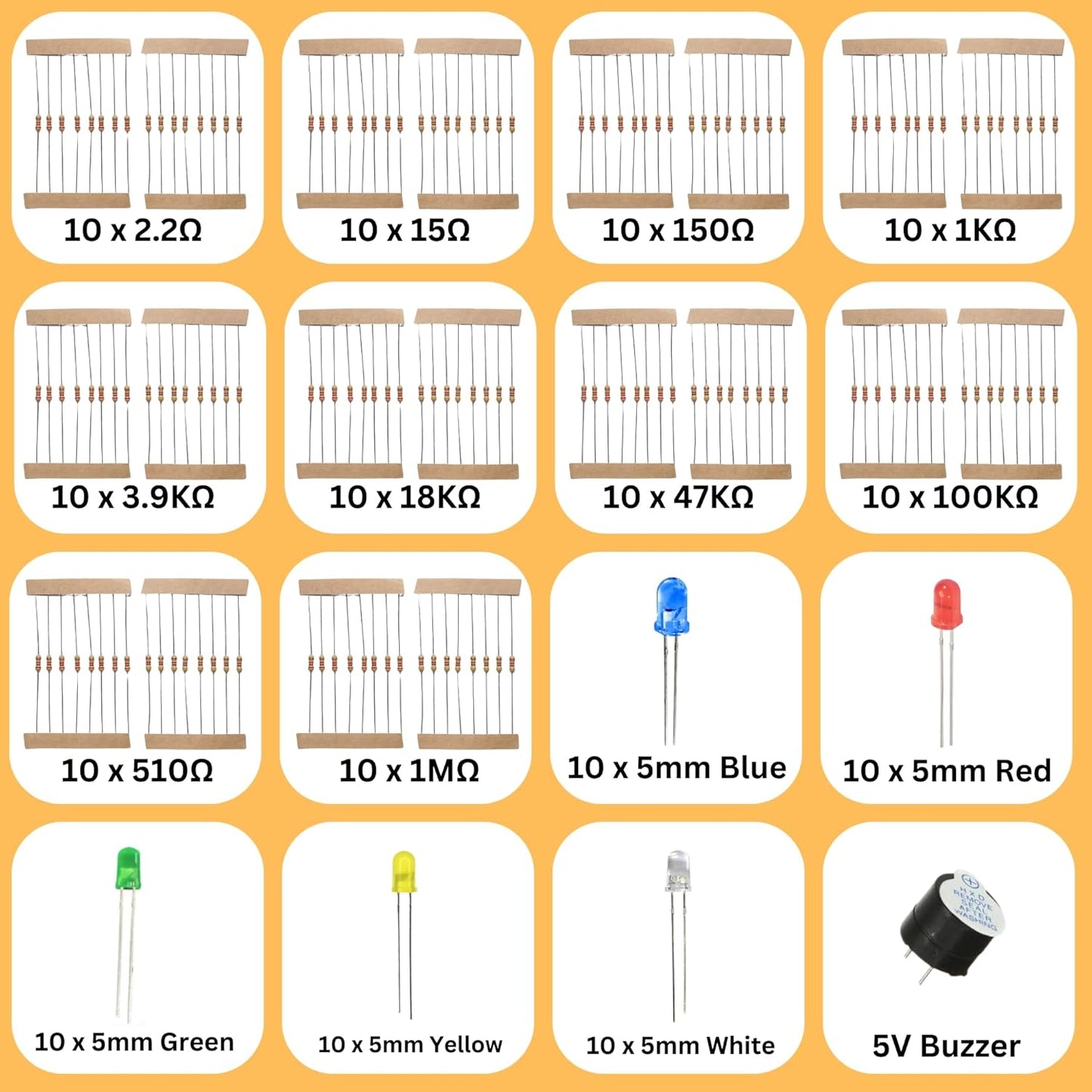 Electronic components kit - Breadboard with 350+ components electronics kit