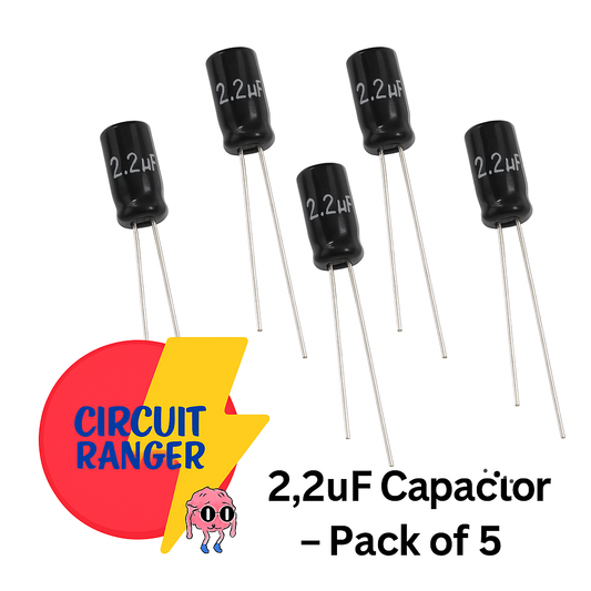 2.2µF, 50v Elec Capacitor - Pack of 5