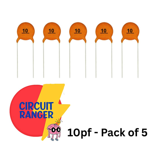10pF, 50V Capacitor - Pack of 5