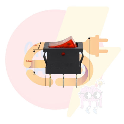 6A 250V DPDT Rocker Switch (Lock Action)