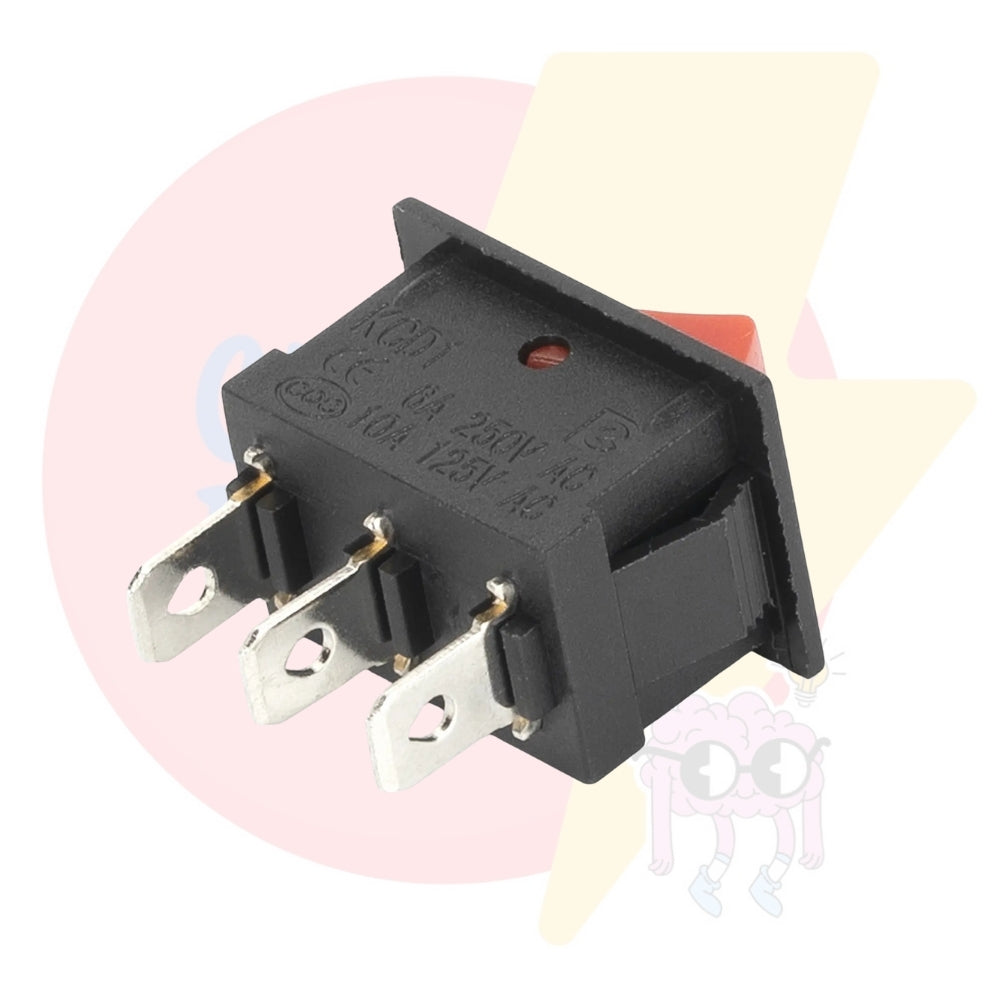 6A 250V DPDT Rocker Switch (Lock Action)