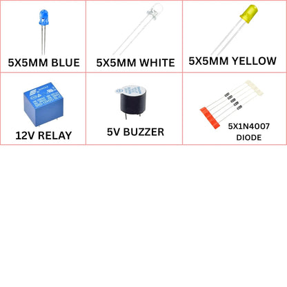 Ultimate DIY Electronics Project Kit for Beginners – Breadboard, Motors, LEDs, Resistors, Sensors & More
