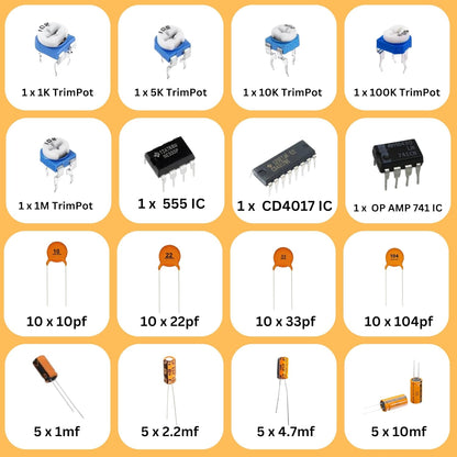 Electronic components kit - Breadboard with 350+ components electronics kit