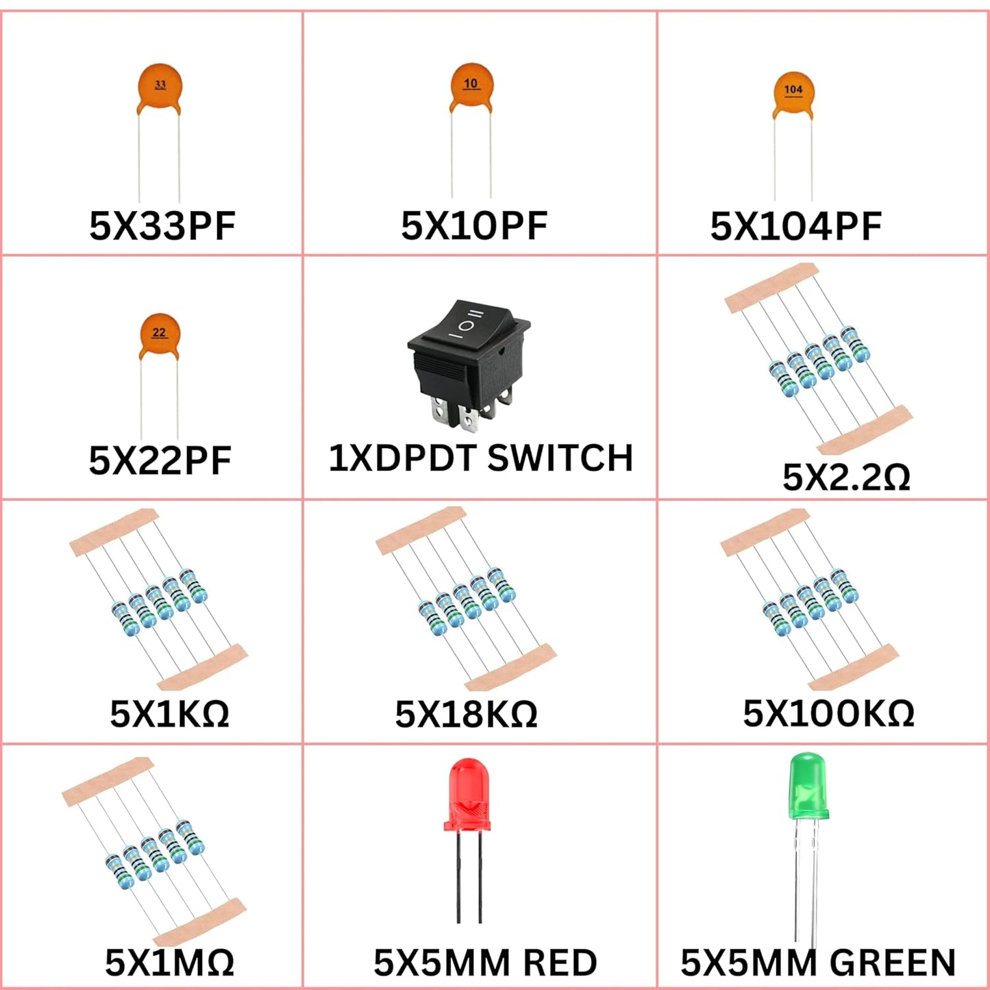 Ultimate DIY Electronics Project Kit for Beginners – Breadboard, Motors, LEDs, Resistors, Sensors & More