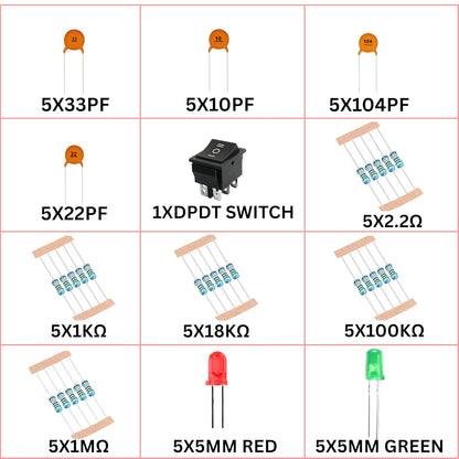 Ultimate DIY Electronics Project Kit for Beginners – Breadboard, Motors, LEDs, Resistors, Sensors & More