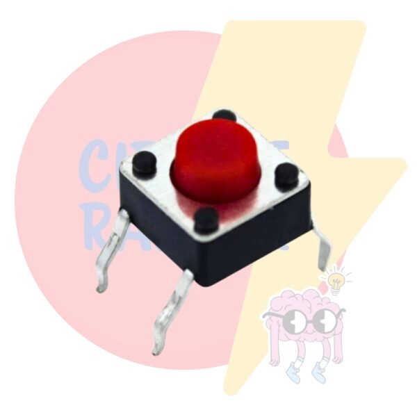 4-Pins DIP Momentary Square Tactile Push Button Switch