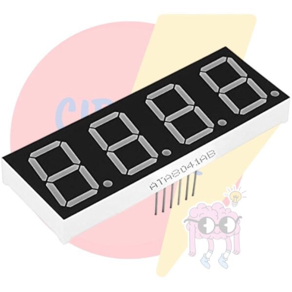 4-Digit 7-Segment Display – Common Cathode / Anode LED Display for Electronics Projects