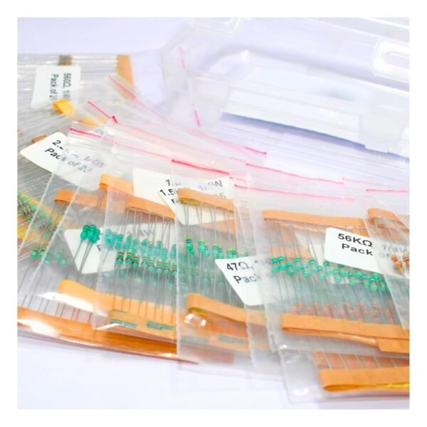 Resistor Assorted Kit Box - 10 Values (200Pcs) - 0.25 Watt 5% Tolerance